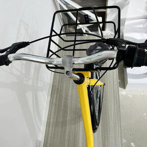 Vélo de ville 26 pouces, cadre en alliage d'aluminium jaune, jantes en acier, vélo partagé à usage public - Product Image 4