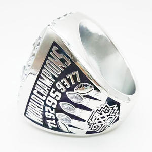 <span class=keywords><strong>1995</strong></span> Dallas Cowboys campeonato de fútbol anillo de resina plateado joyería de los hombres Material de aleación para exhibición de recuerdo memoria de ventilador - Product Image 3