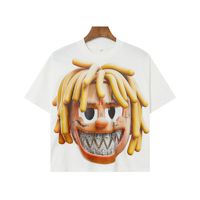 T-shirt Homme de Luxe Haute Qualité 100% Coton Tricoté Coupe Oversize Lourd Uni Imprimé Animal Designer Tendance