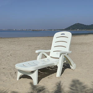 Hot Bán Sang Trọng Trắng Nhựa Sunbed Bãi Biển Hồ Bơi Nhà Máy Di Động Đồ Nội Thất Ngoài Trời Không Thấm Nước Biệt Thự Giải Trí Phong Cách - Product Image 6