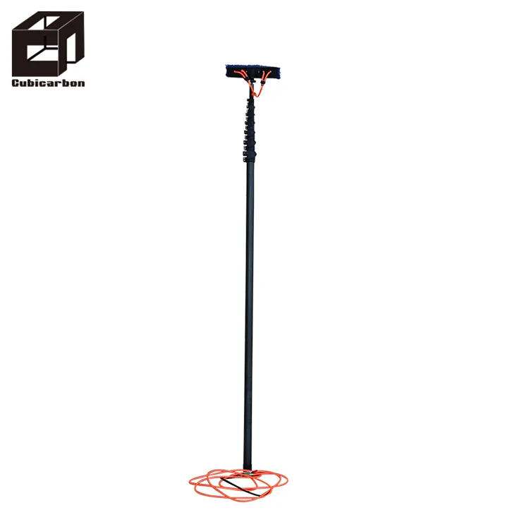 15M 18M 20M Carbon Fiber Telescopische Pole Verstelbare Klemmen Carbon Pole Voor Glazenwassen