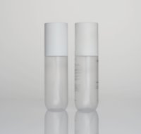 Flacon de parfum rond en PET givré vide de 90 ml, emballage pour soins personnels, flacon pulvérisateur avec pompe à brume fine