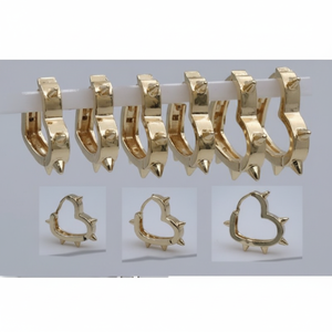 Gioielli da sposa Vintage Chic in due pezzi con placcatura in oro e zircone per un'immagine alla moda - Product Image 1