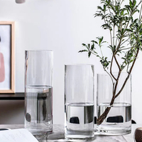 Vase en verre transparent minimaliste pour plantes hydroponiques, idéal pour le salon, la maison, le bureau ou l'hôtel – Nouveauté très prisée