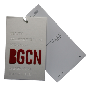 بطاقة ملابس عالية الجودة بتصميم عصري مخصص وشعار ثلاثي الأبعاد لعلامة تجارية فاخرة - Product Image 1