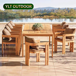 Đồ Nội Thất Ngoài Trời Patio Khu Nghỉ Mát Ghế Ngoài Trời Ăn Uống Biệt Thự Tếch Vườn Bàn Và Ghế - Product Image 1