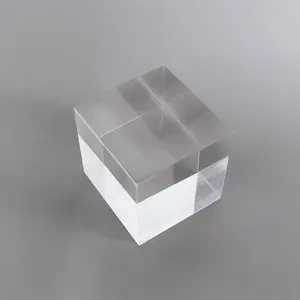 High Finished Acrylic Jewelry Display Riser Block Clear Polished Acrylic Solid Cube Block