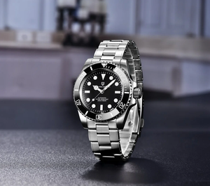 Montre automatique <span class=keywords><strong>STEELDIVE</strong></span> SD1958V de la marque <span class=keywords><strong>Steeldive</strong></span>, cadran noir vintage, luminescent, mouvement NH35, résistante à l'eau jusqu'à 200 m, montre de plongée - Product Image 6