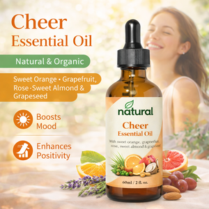 Mélange d'huiles essentielles naturelles pour l'ambiance : Huile essentielle d'aromathérapie stimulante avec rose, lavande et orange - Product Image 1