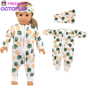 Libertà polpo nuovo a tema ananas accessori giocattolo da te un pezzo pigiama fascia per bambola vestiti per 18 pollici bambole americane - Product Image 2