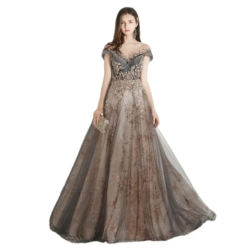 21903 Women Modest Evening Dress Mermaid Gowns Prom Long Meeting Party Wear Dress 2023
