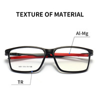 Monture optique de luxe haut de gamme TR90 pour hommes, style sport carré, avec logo personnalisé, pour grossistes mondiaux