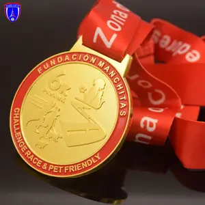 Custom פנמה 6K מדליות ספורט ריצה 3D מרתון מדליות וירטואלי באינטרנט מירוץ זהב מדליות