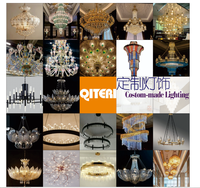 Lustre en cristal personnalisable pour les hôtels Duplex Bâtiments Villas de luxe Halls-Creative Garden Design IP65 LED Engineering