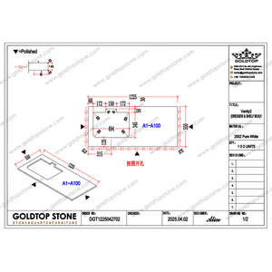 GOLDTOP ODM OEM Quartzo Dalle de quartz blanc 2002 Dalles de quartz blanc pur pour comptoir d'hôtel moderne Forme de grande dalle - Product Image 6