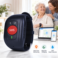 Montre connectée avec suivi GPS, bracelet de suivi GPS 4G pour personnes âgées, communication bidirectionnelle SOS, communauté de vie senior