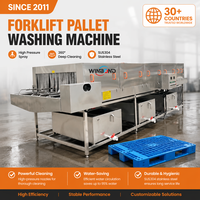 Machine de lavage de palettes de viande à tunnel de séchage à air chaud, sans résidu d'eau, pour caisses de transfert de viande