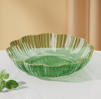 Eenvoudige Moderne Ruche Goudkleurige Fruitbak Home Office Snack Tray Onregelmatig Rand Plastic Dienblad