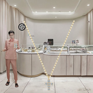 r 925 Silver Necklace for Ladies 3x6mm Marquise Cut 2mm Moissanite <b>Cross</b> Necklace - Product Image 3