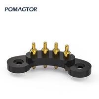 Conector Magnético de 5 Pines IP67 USB Macho Hembra SMT de Latón, Conector Pogo Pin Electrónico Médico Industrial 12V 2A PA46 30000 Usos