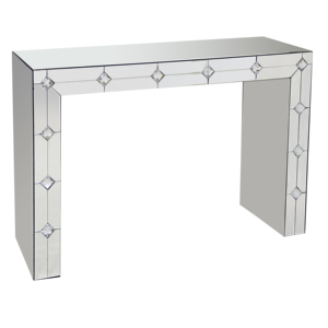 Modern <b>Mirrored</b> & Faux Rhinestone MDF Console <b>Table</b> for Living Room-Eco-Friendly Design - Product Image 1