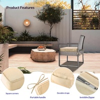 Coussin de siège extérieur imperméable et résistant au soleil pour jardin et terrasse, en tricot de soie, garnissage 100 % fibre de polyester