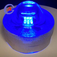 Marqueur de chaussée PC surélevé à goujon de route LED étanche rechargeable en œil de chat avec lumières d'allée solaires clignotantes en verre trempé