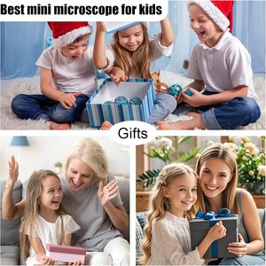 Microscopio para niños, microscopio portátil para niños Zoom 60x-120x, Little Scientist Lab, regalos para niñas y niños, alcance <span class=keywords><strong>de</strong></span> mano STEM - Product Image 6