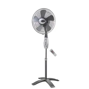 Wholesale remote control best floor fan 50W 16 inch LED display stand electric fan