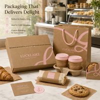 Cajas de Embalaje de Papel para Pasteles, Galletas, Pan, Donuts y Macarons, Plegables, con Impresión de Grado Alimenticio, Ecológicas y con Diseño de Logotipo Personalizado