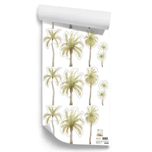 Funlife LGWS164 acquerello boho tropical palm tree decal wall decoration desert pvc wall sticker