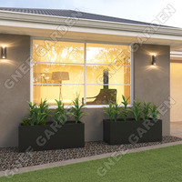 Jardinières en métal personnalisées, grande jardinière d'extérieur, jardinière rectangulaire en tôle d'acier corten