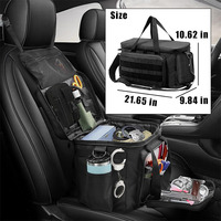 Sac de patrouille tactique personnalisé OEM, grande capacité, organisateur de siège de voiture avec plusieurs poches, bandoulière amovible pour le bureau et l'extérieur
