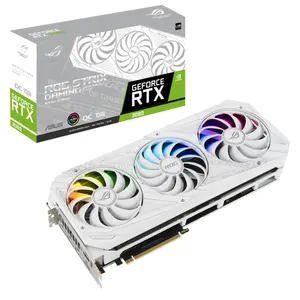 ASUS Nvidia ROG Strix GeForce RTX 3080 OC WHITE V2中古ゲーミンググラフィックカード、10GB GDDR6X320ビットメモリ