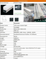 Profilé d'extrusion LED en alliage d'aluminium 6063 T5 à montage en surface, éclairage triple face pour bande LED intérieure commerciale