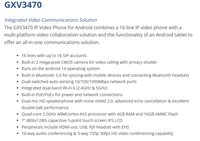 Téléphone IP vidéo Grandstream GXV3470 avec écran tactile 7 pouces, caméra 2MP, double Gigabit PoE, Wi-Fi 6, appareil de communication de bureau