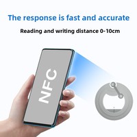 Étiquettes NFC 213/215/216, autocollants électroniques RFID anti-métal haute fréquence pour jeux muraux musicaux, étiquettes blanches à incrustation humide