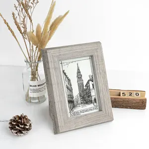 Thicker and wider Frame Moulding 5*7 Rustic Black Gold MDF Picture Photo Frame Collage Picture Gallery Multi Wall Photo Frame