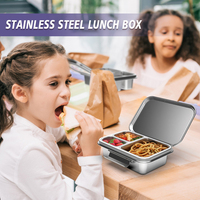 Aohea OEM ODM Boîte à lunch en acier inoxydable 304 pour enfants et adultes Boîte à bento ODM à 3 compartiments