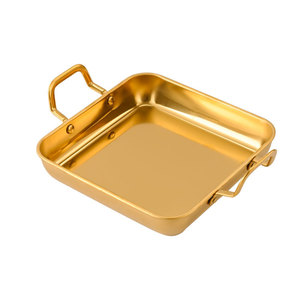 Bandeja Rectangular de Acero Inoxidable con Asas, Fondo Plano Profundo, para Pastel, Tiramisú, Bandeja de Servicio, Uso en Hoteles, Cafeterías y Salones de Té - Product Image 3