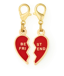 Ensemble <span class=keywords><strong>de</strong></span> pendentifs assortis BFF en forme <span class=keywords><strong>de</strong></span> cœur, émail double face, collier avec breloque pour meilleures amies - Product Image 1