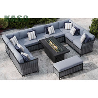 Canapé d'angle De jardin gris en rotin d'aluminium, nouveau Design, ensemble De 4