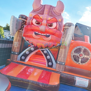 Outdoor kids party jumping bounce <b>house</b> combo <b>inflatable</b> viking bouncy castle with slide aufblasbare wikinger-hupfburg - Product Image 2