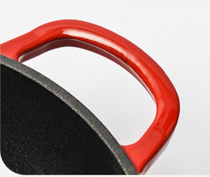 Vente <span class=keywords><strong>en</strong></span> gros d'accessoires de cuisine modernes Marmite peu profonde <span class=keywords><strong>en</strong></span> <span class=keywords><strong>fonte</strong></span> émaillée ustensiles de cuisine thermos casserole ronde avec couvercle - Product Image 6