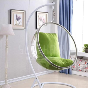 Doppia sedia a dondolo in metallo a sospensione con cuscino impermeabile per 2 persone da interno/esterno per hotel e parchi - Product Image 6