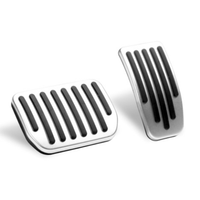 2 pièces de protection antidérapante pour pédale d'accélérateur et de frein pour Tesla Model 3/Y, pédales en aluminium automatiques, remplacement de la plaque de repose-pieds, accessoires de voiture non-glissants