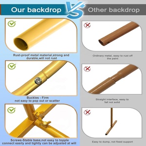 מותאם אישית 4ft 5ft 6ft 6.6ft 7.2ft מתכת קשת אביזרים רקע לעמוד מסגרת תמונה מסגרת קישוט ציוד - Product Image 4