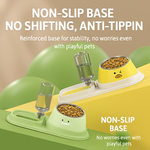 Distributeur <span class=keywords><strong>d</strong></span>'eau de voyage JZ moderne <span class=keywords><strong>en</strong></span> acier inoxydable pour chat et petit chien 2 <span class=keywords><strong>en</strong></span> 1, facile à nettoyer, design anti-bouche mouillée, motif solide, PP OEM/ODM - Product Image 3