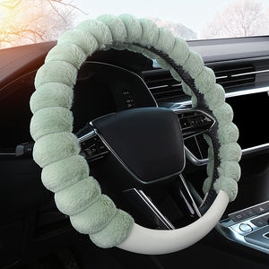 Fundas de <span class=keywords><strong>Volante</strong></span> Universales de Piel de Oveja Afelpada para Tacoma, Accord, Rav4, Mercedes Benz - Ajuste Perfecto - Product Image 2