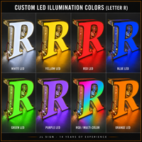 Enseignes lumineuses LED RGB pour devantures de magasins, panneaux nominatifs, enseignes lumineuses pour bureaux et commerces, impression de logos lumineux extérieurs personnalisés